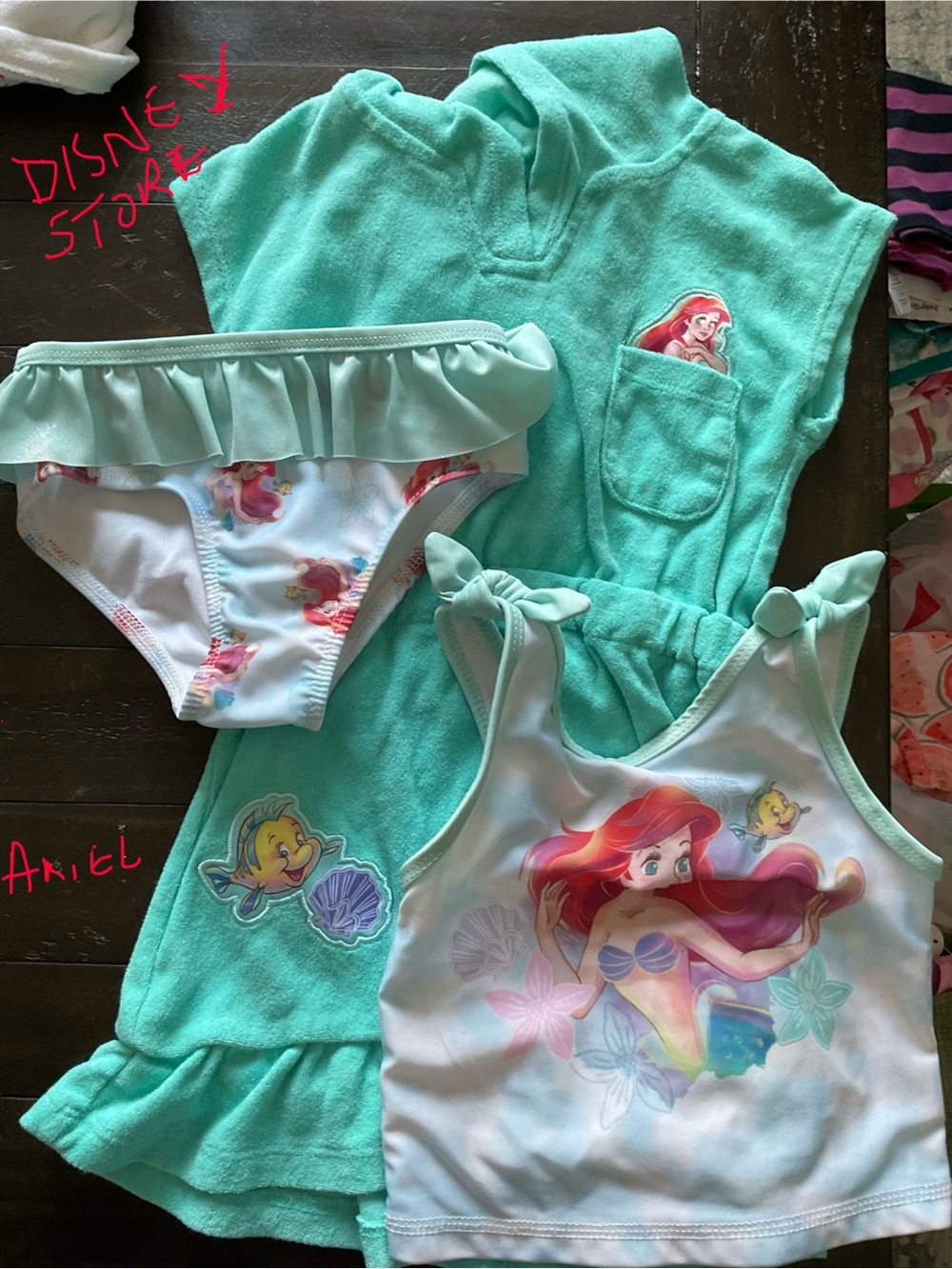 Disney Ariel Toddler Swim Set - Mint